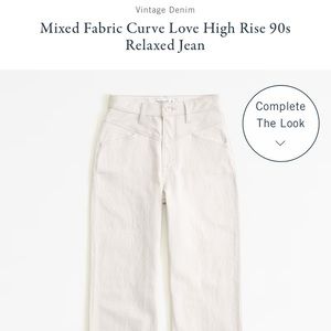 abercrombie 90s relaxed jean cream